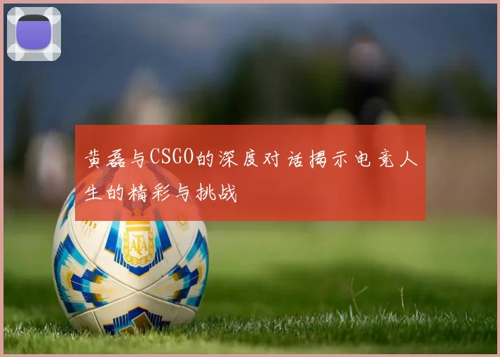 黄磊与CSGO的深度对话揭示电竞人生的精彩与挑战